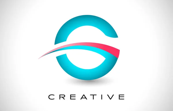 Logo Design Vector Com Forma Design Moderna Criativa Cores Vermelhas — Vetor de Stock