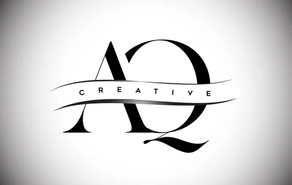Logotipo Carta Com Letra Serif Corte Criativo Meio —  Vetores de Stock