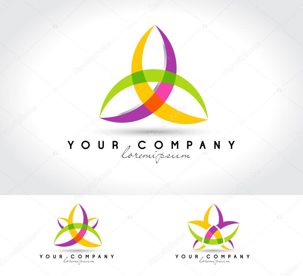 Creative Logo Vector illustration with flower concept and multiple colors.