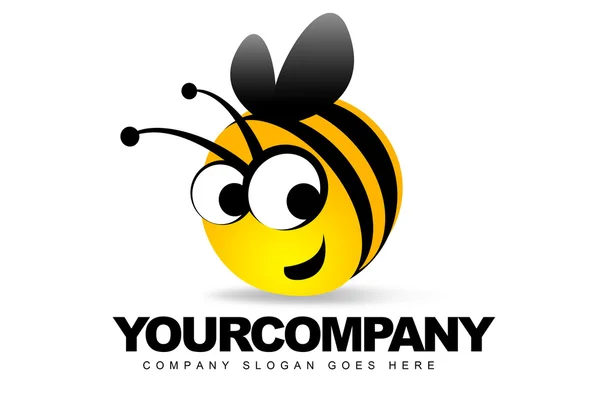 Ler Bee logotyp — Stockfoto