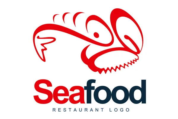 Морепродукти логотип — стокове фото