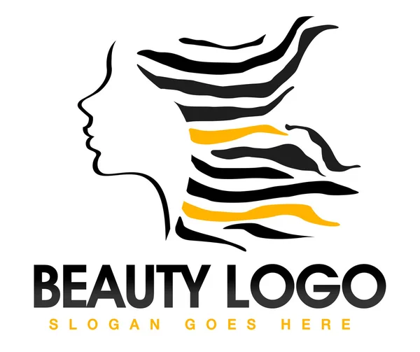 Logotipo do cabelo beleza — Fotografia de Stock