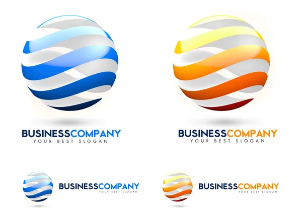 Logotipo esfera 3D — Fotografia de Stock
