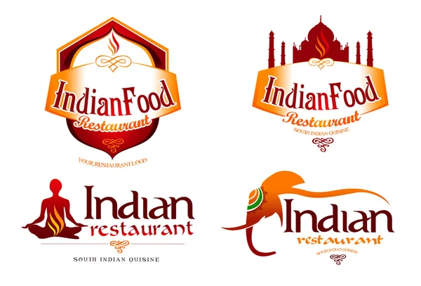 Indisk mat Logo — Stockfoto