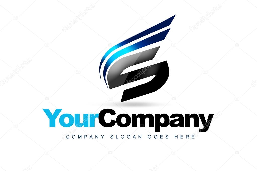 An illustration of a logo representing letter S with abstract motion lines.
