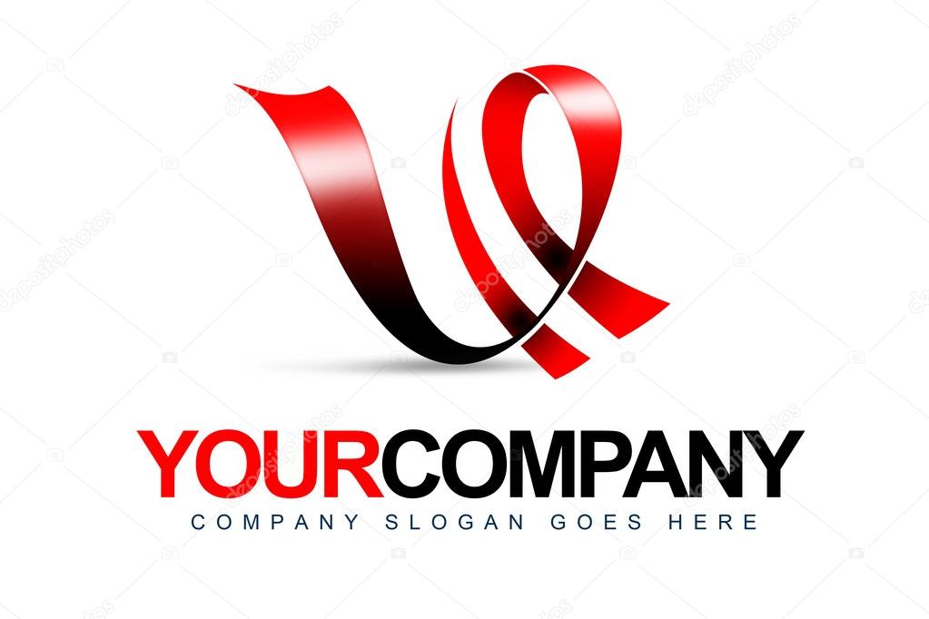 An illustration of a logo representing letter V and motion lines.