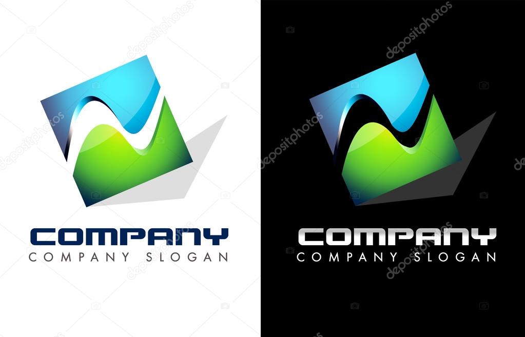 Business Logo Illustration with abstract letter N