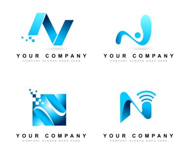 Letter N logo Design clipart