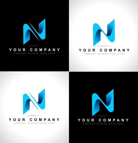 Logotipo letra N — Vetor de Stock