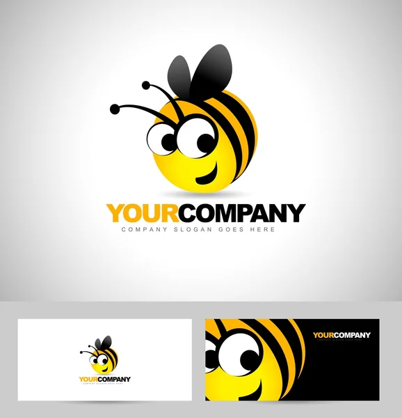 Concept de conception du logo Bee — Image vectorielle