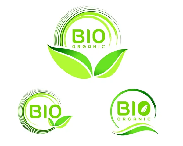 Ícone do logotipo bio eco —  Vetores de Stock