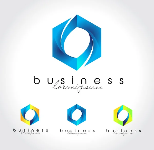 Blå business logo vector — Stock vektor