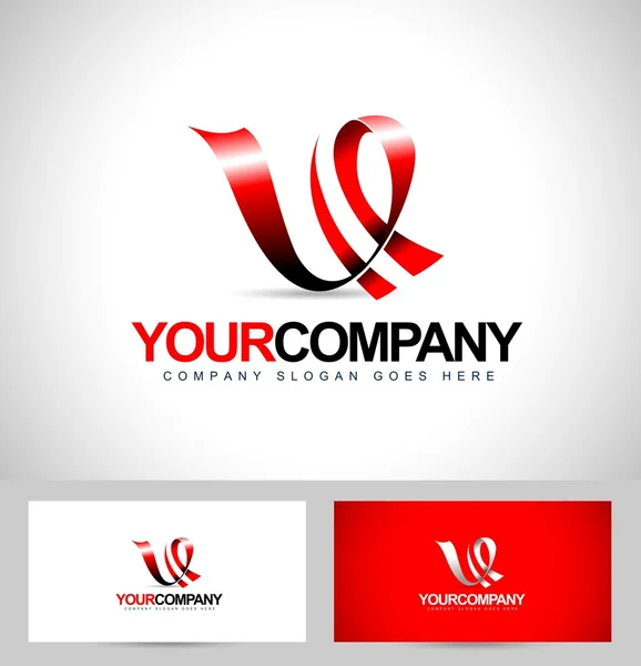 Lettera v logo design — Vettoriale Stock