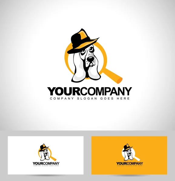 Logo del cane detective — Vettoriale Stock