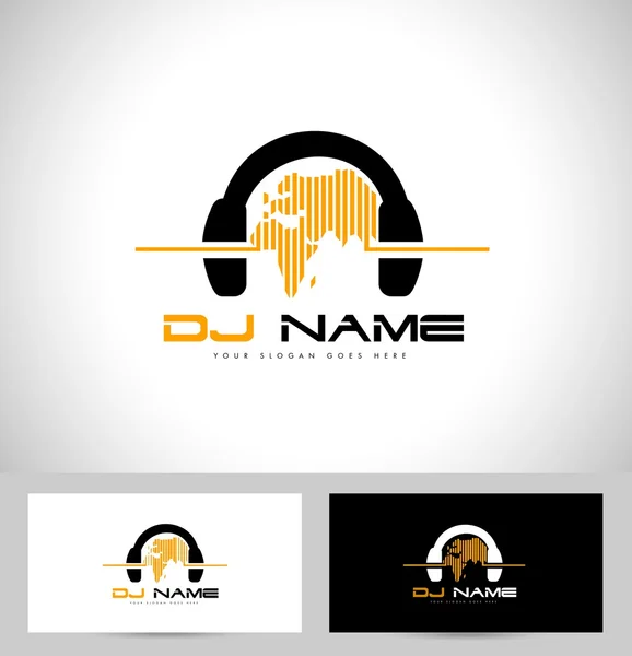 Diseño del logotipo de Dj — Vector de stock