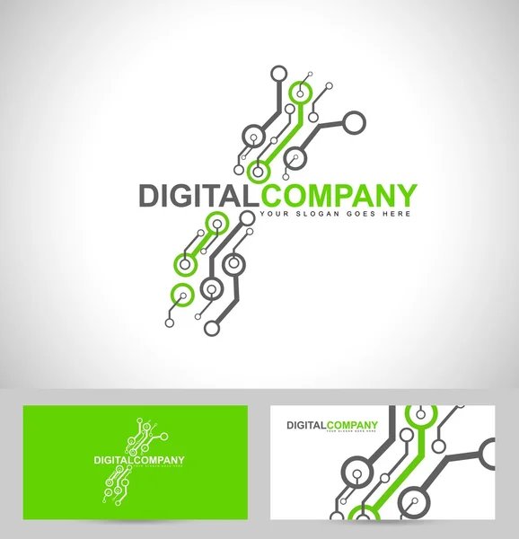 Logo de electrónica digital — Vector de stock