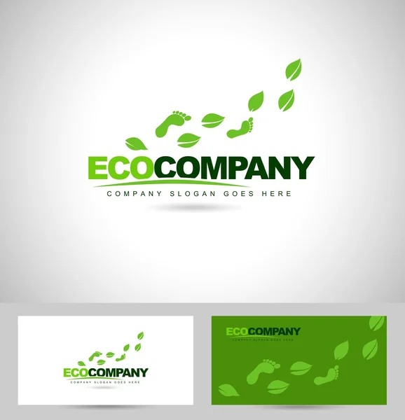 Eco Foot Print Logo Design — Stock Vector