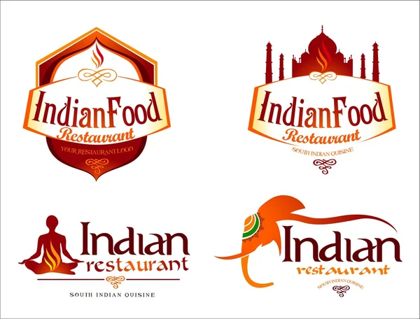 Indian Food Logo — Stock Vector