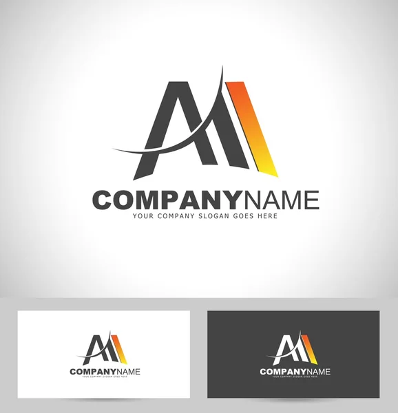 Lettre m logo design — Image vectorielle