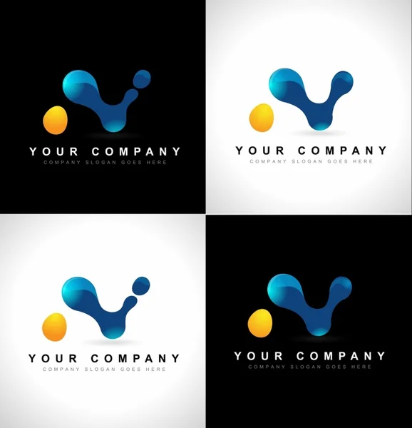 Letra n diseño del logotipo — Vector de stock