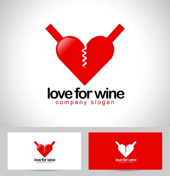 Векторный дизайн логотипа вина — стоковый вектор
