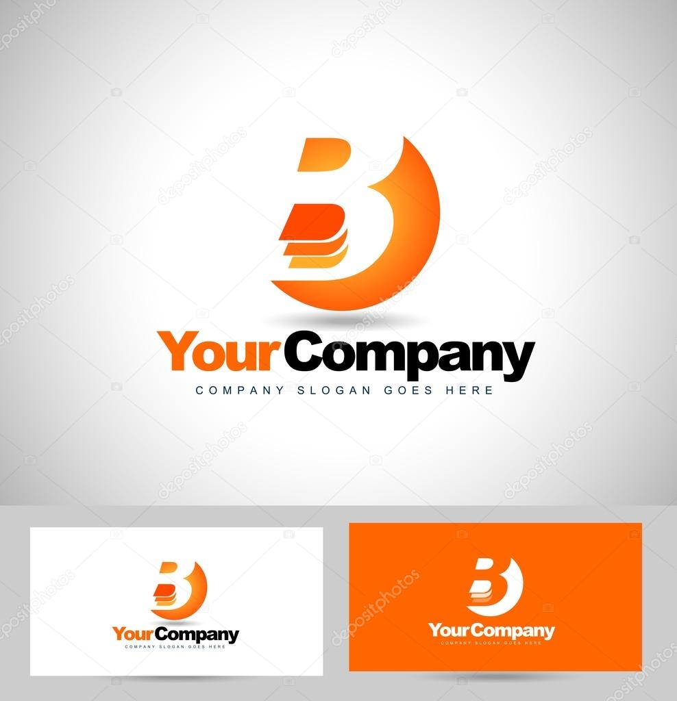 Letter B logo Design. Creative Logo of Letter B and Business Card Template.