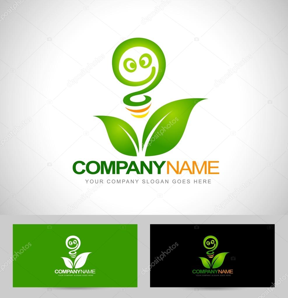 Green Energy Logo Concept. Renewable Energy Logo Design with business card template.