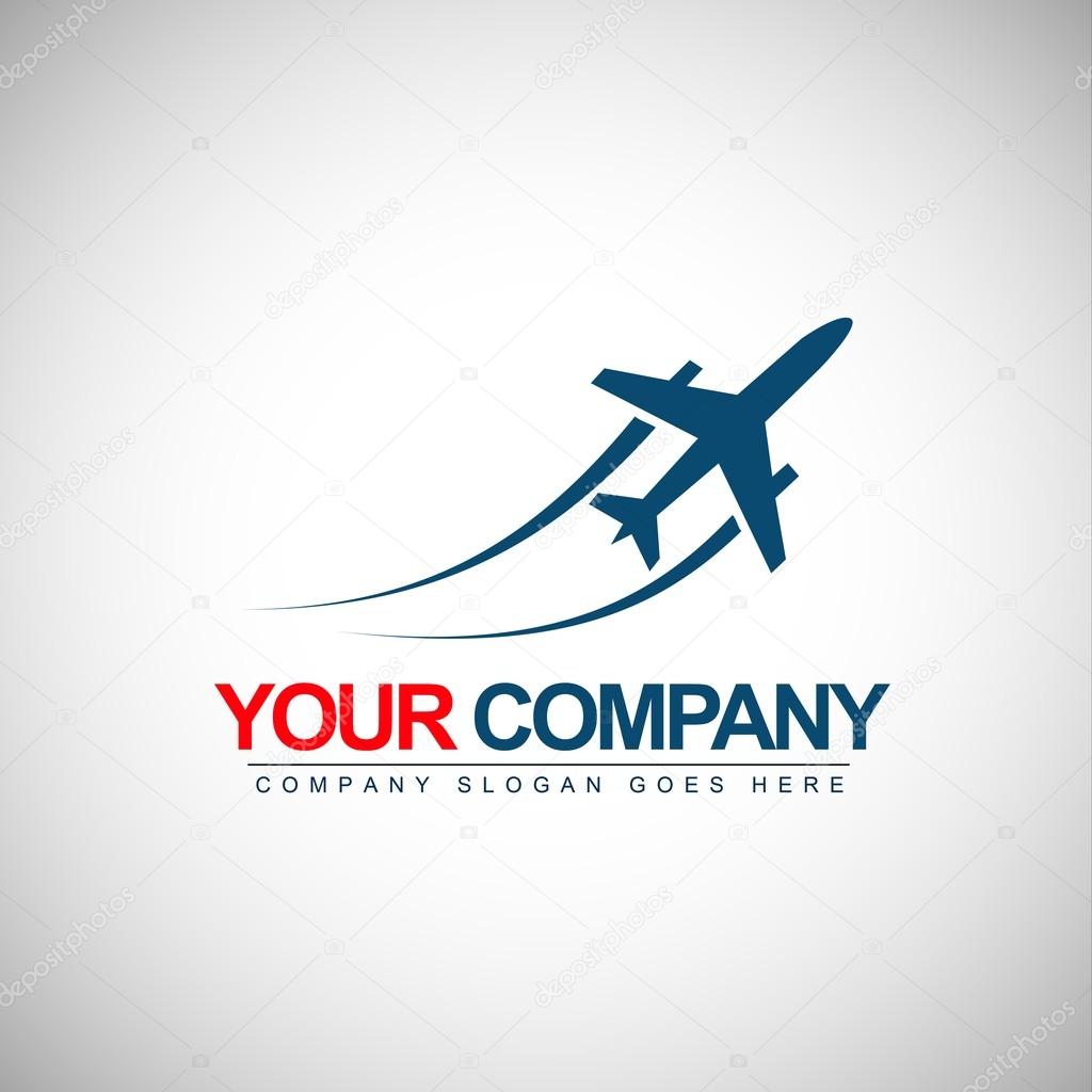Airplane Design. Vector Shape of a plane with trails.