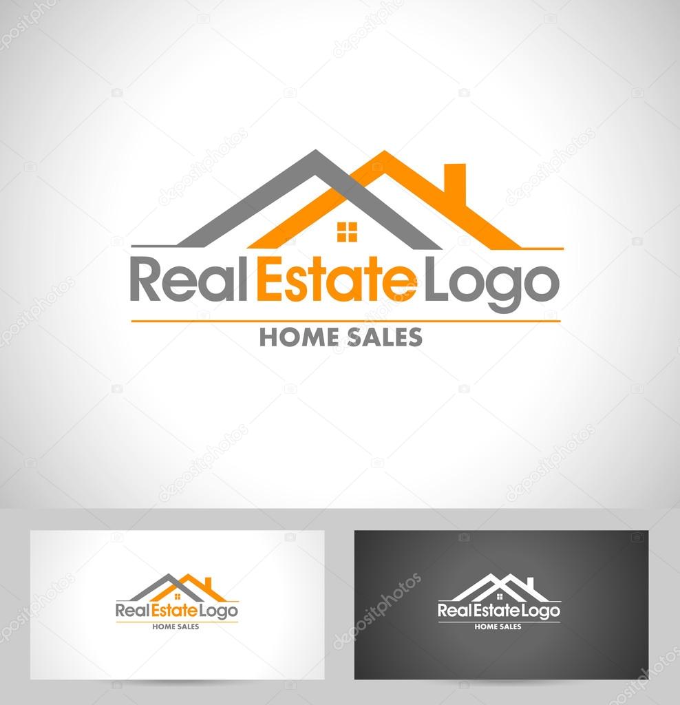 Real Estate Logo Design. Creative abstract real estate icon logo and business card template.