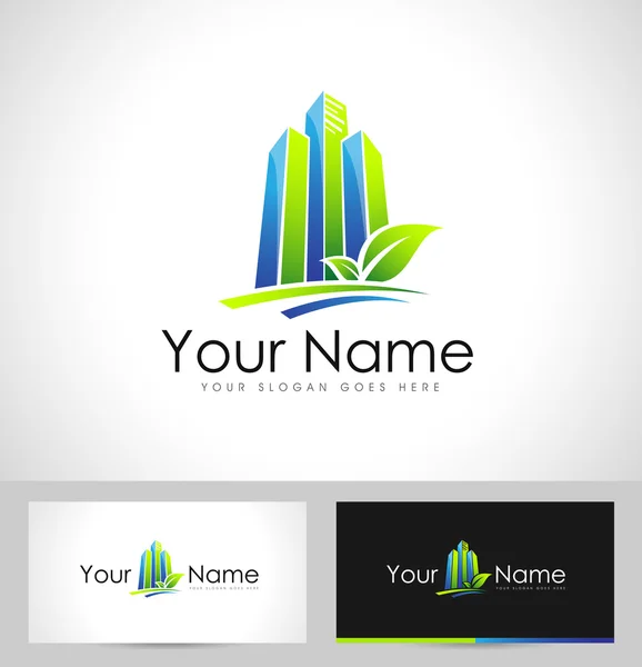 Logo immobilier design — Image vectorielle