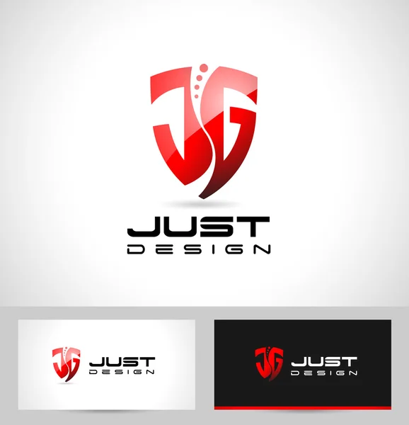 Логотип JG Letters Design — стоковый вектор