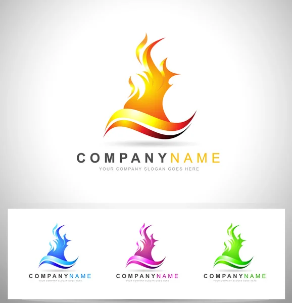 Fire Flame Logo — Stock Vector