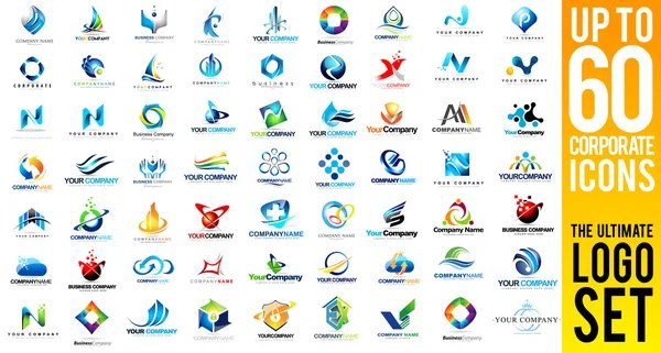 Бізнес корпоративний набір логотипів — стоковий вектор