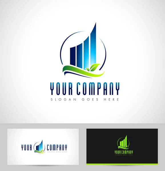 Immobilier Skyscraper Logo — Image vectorielle