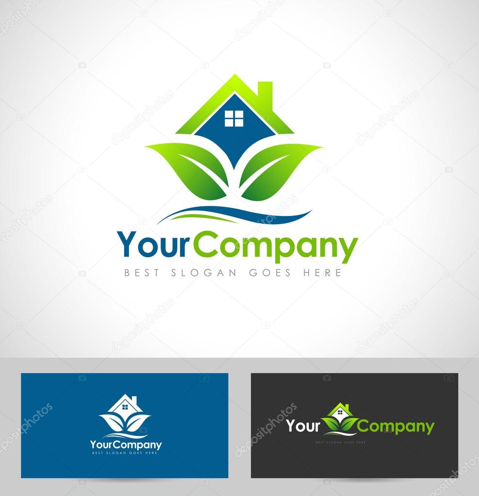 Real Estate House Logo Design. Creative abstract real estate icon logo and business card template.