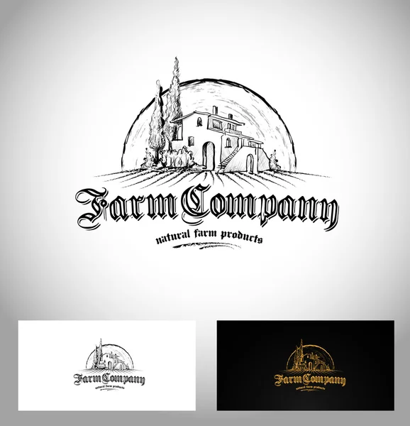 Logotipo da empresa fazenda — Vetor de Stock