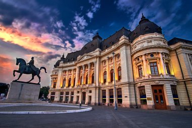 Bucharest at Sunset clipart