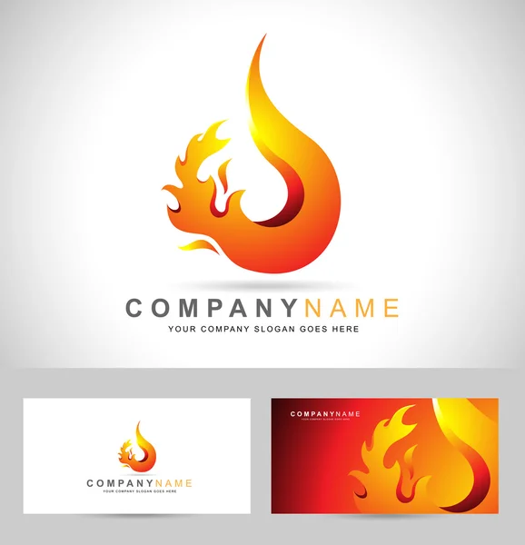Elden flamma logotyp — Stock vektor