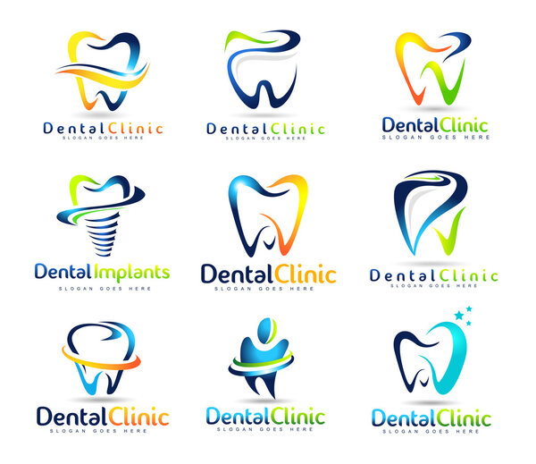 Dental Dentist Logo Set 