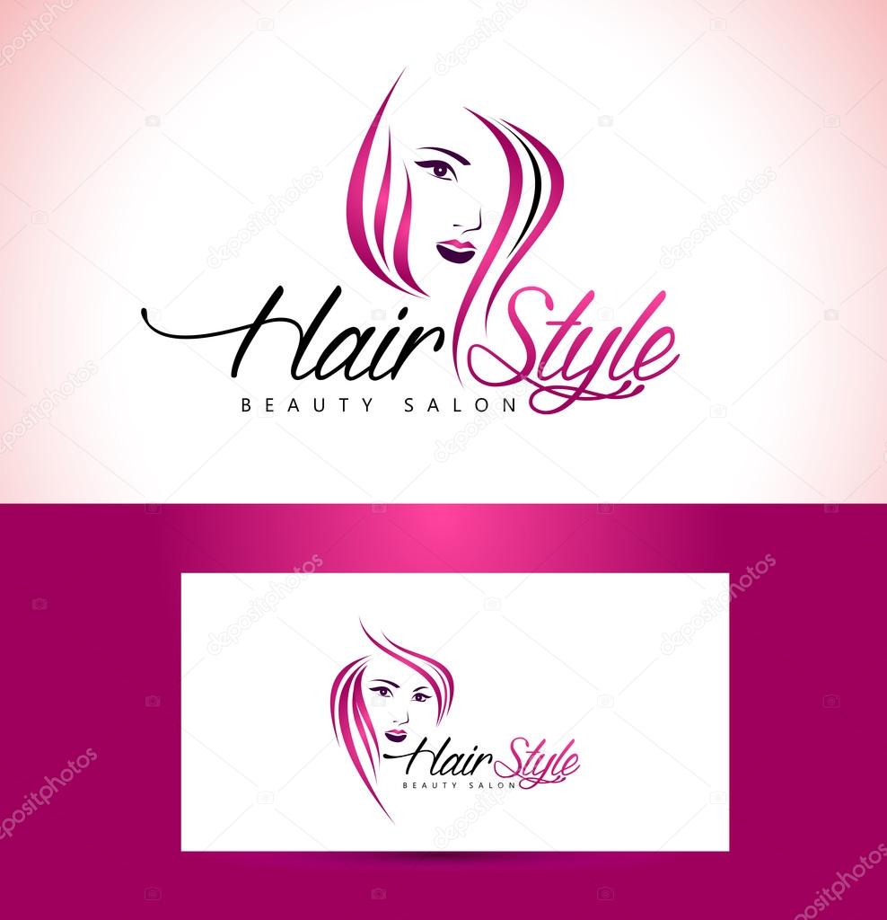 Beauty Female Face Logo Design.Cosmetic salon logo design. Creative Woman Face Vector. Hair Salon Logo.
