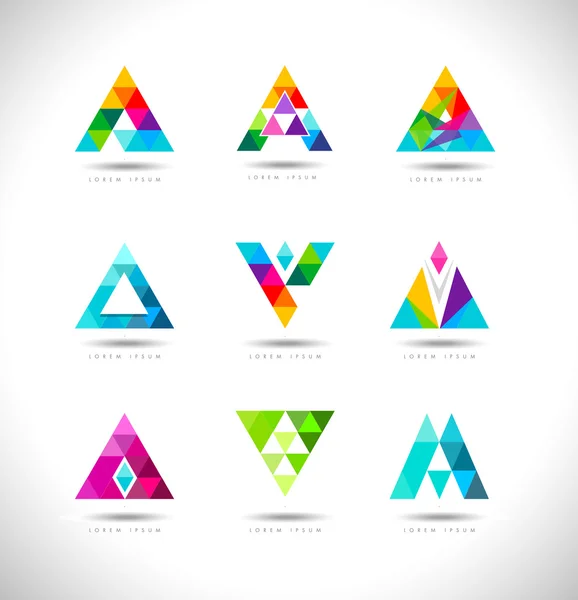 Driehoeken Logo ontwerp — Stockvector