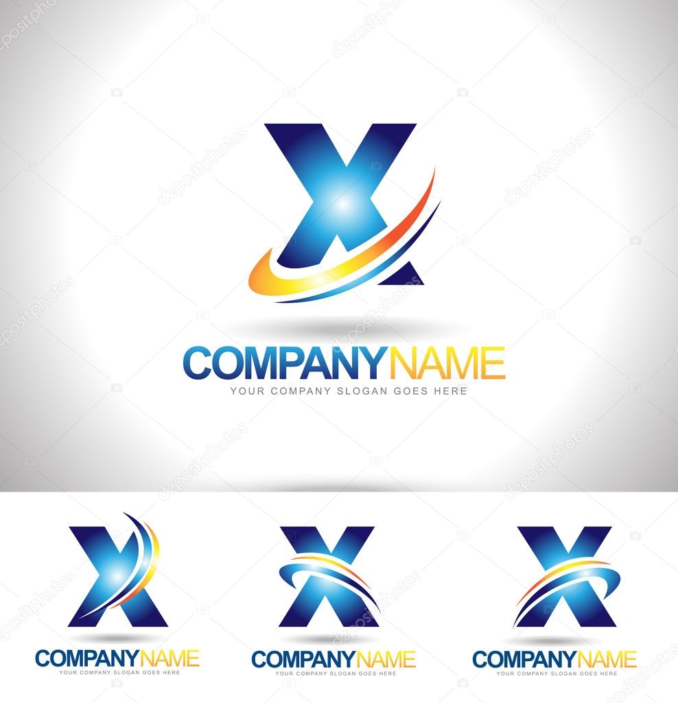 x logo design