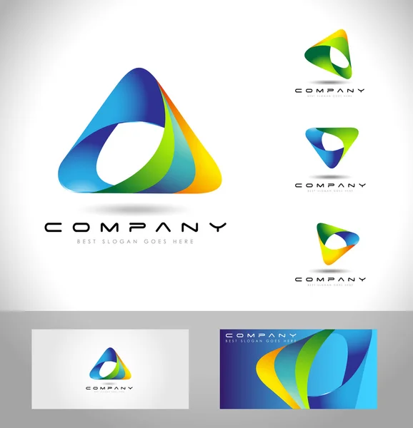 Koncepcja Logo trójkąt — Wektor stockowy