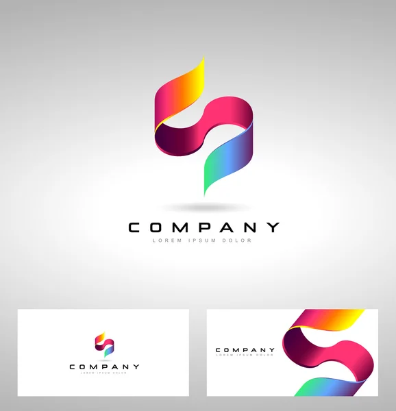 S Brev Logotyp Design — Stock vektor