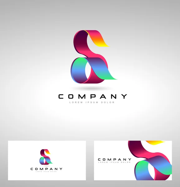 S Lettera Logo Design — Vettoriale Stock