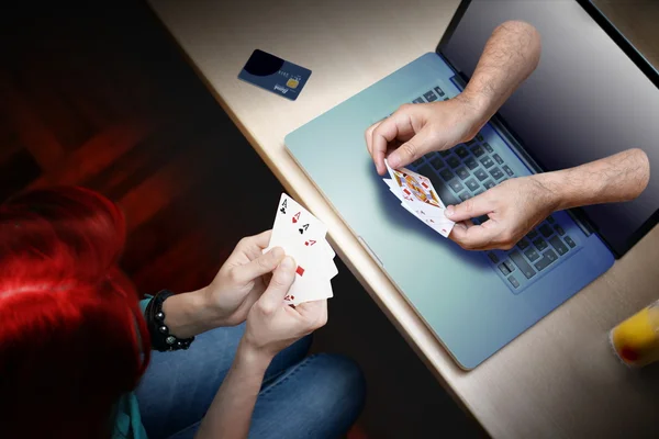 Online póker kaszinó játék — Stock Fotó