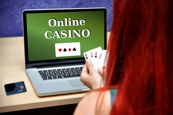 Casino de póquer online juego — Foto de Stock