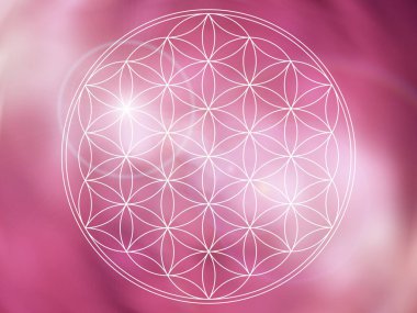 soyut yaşam çiçeği mandala arka planı