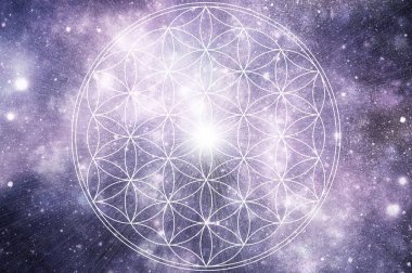 soyut yaşam çiçeği mandala arka planı