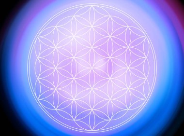 soyut yaşam çiçeği mandala arka planı